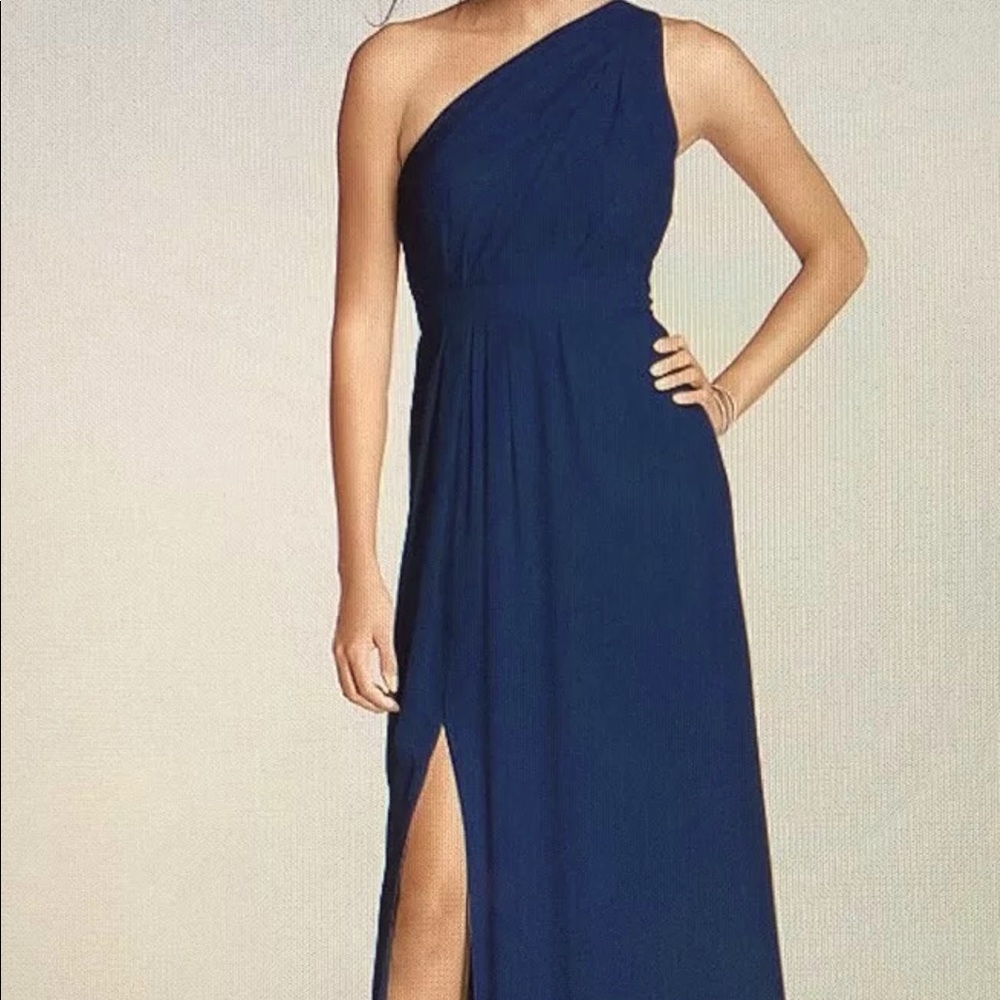 David’s Bridal marine blue bridesmaid dress size 2